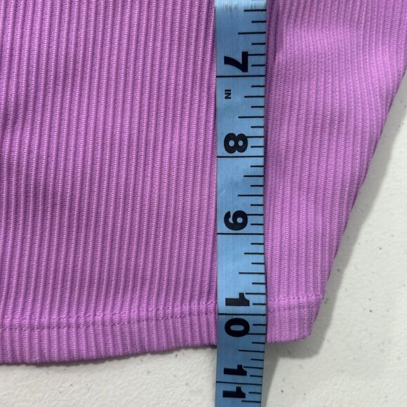 Athleta Crop Top Womens Extra Small TP Purple Athletic Ribbed Fitted Running‎ - Picture 6 of 6